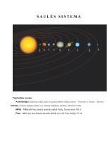 Saulės sistema - referatas
